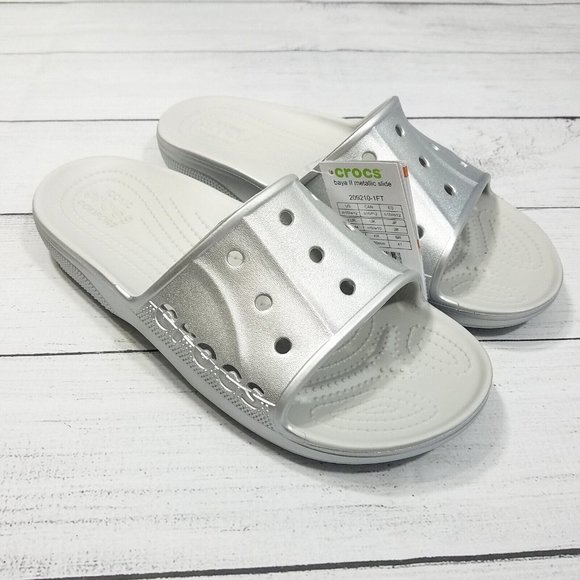 Crocs Baya ll Metallic Slide Sandals Mens Size 10 (Womens 12) main image 4